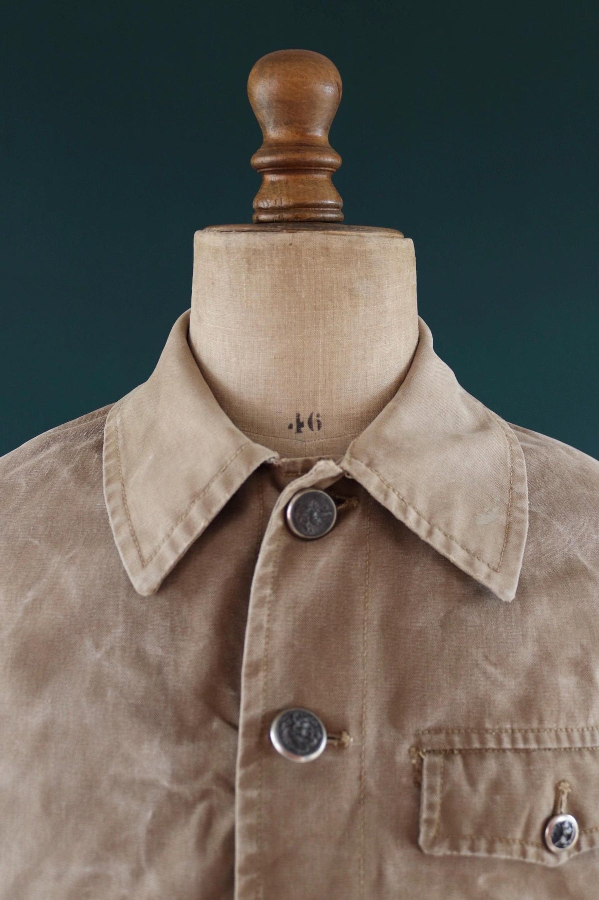 Vintage 1950s French hunting jacket - canvas workwear - chore coat - 46” chest