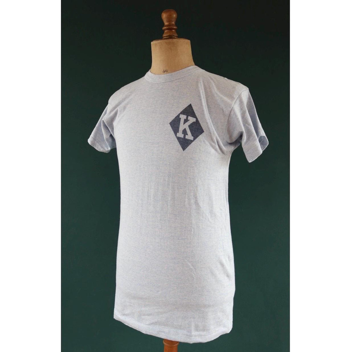 Vintage 1960s Champion t shirt - single stitch - blue marl - 38” chest