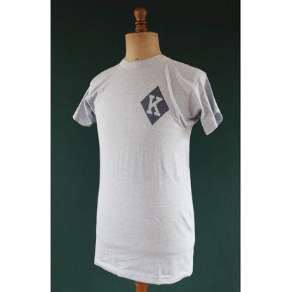 Vintage 1960s Champion t shirt - single stitch - blue marl - 38” chest