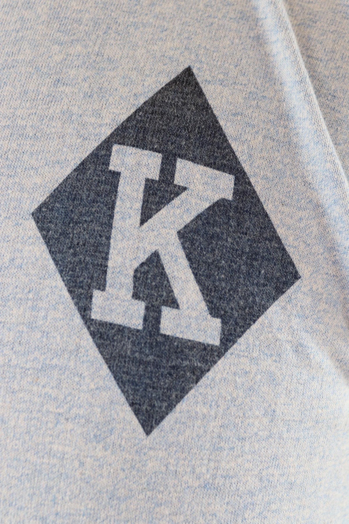 Vintage 1960s Champion t shirt - single stitch - blue marl - 38” chest