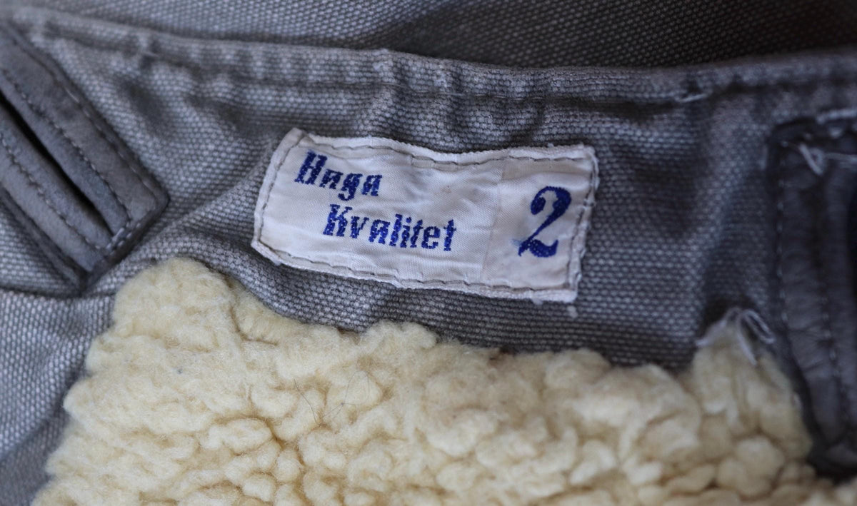 Vintage 1960s Swedish motorcycle overalls - lined cotton canvas trousers - military despatch rider - 34” x 28”