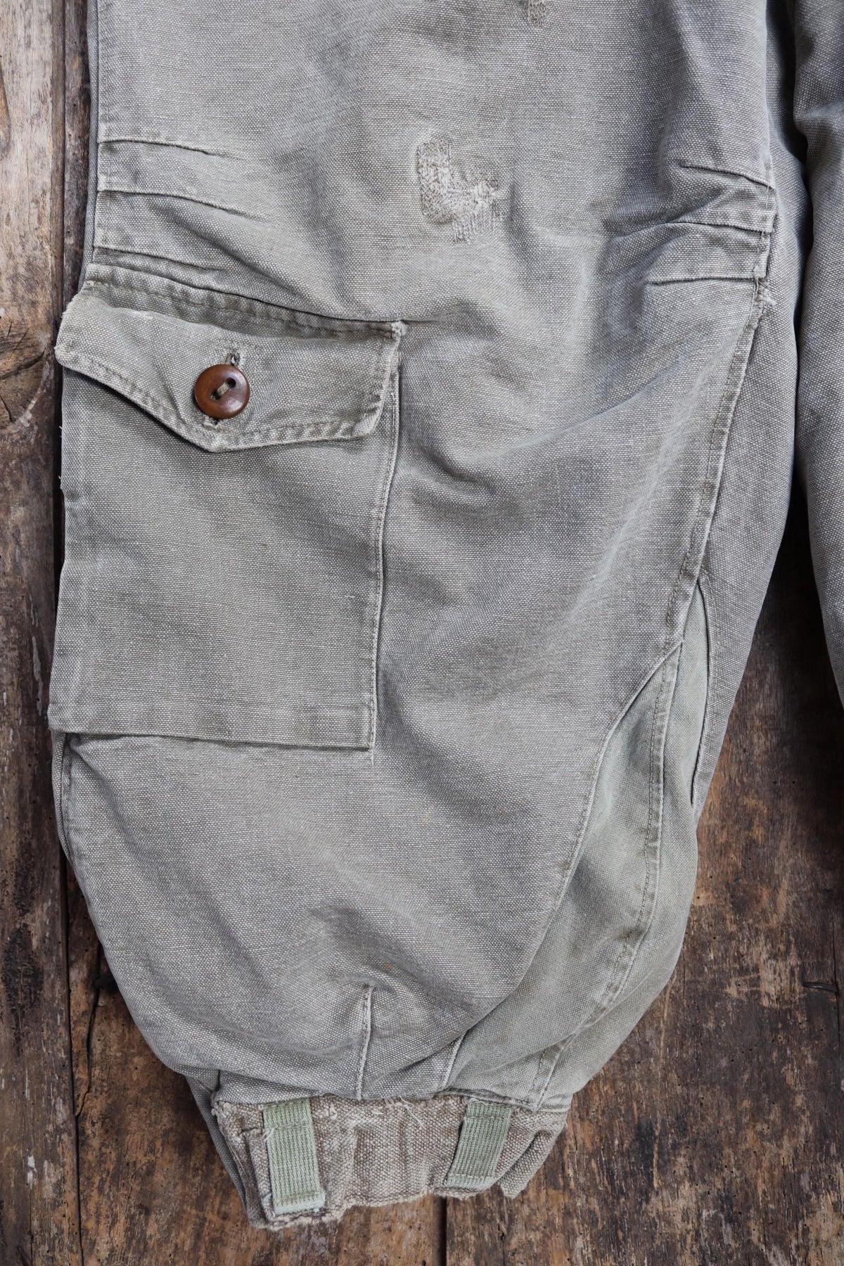 Vintage 1960s Swedish motorcycle overalls - lined cotton canvas trousers - military despatch rider - 34” x 28”