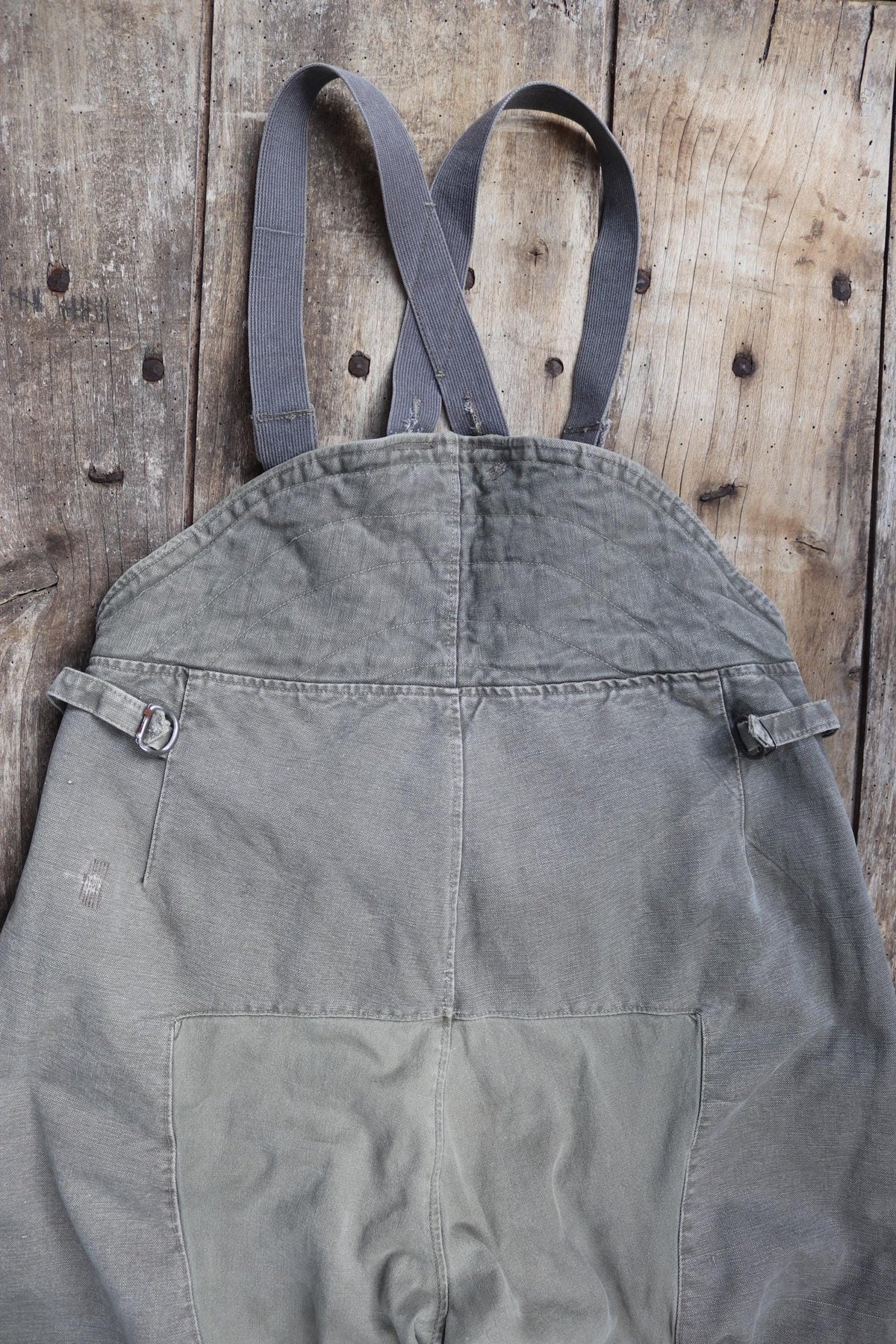 Vintage 1960s Swedish motorcycle overalls - lined cotton canvas trousers - military despatch rider - 34” x 28”