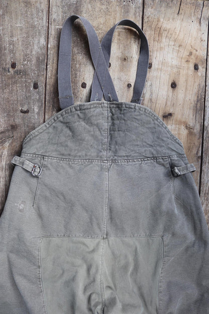Vintage 1960s Swedish motorcycle overalls - lined cotton canvas trousers - military despatch rider - 34” x 28”
