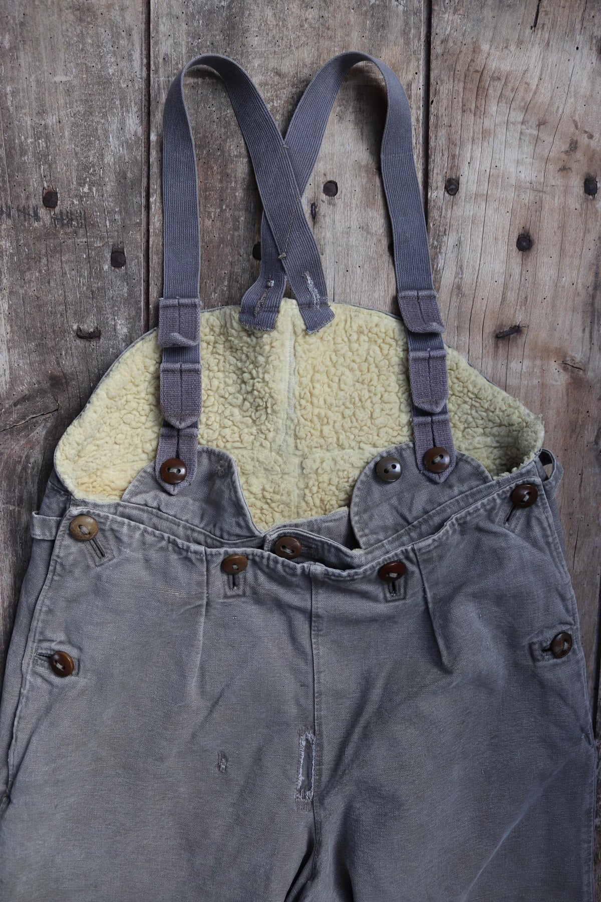 Vintage 1960s Swedish motorcycle overalls - lined cotton canvas trousers - military despatch rider - 34” x 28”