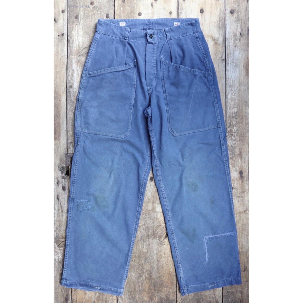 Vintage 1960s workwear trousers - Swedish military utility pants - cotton twill - 31” x 30”