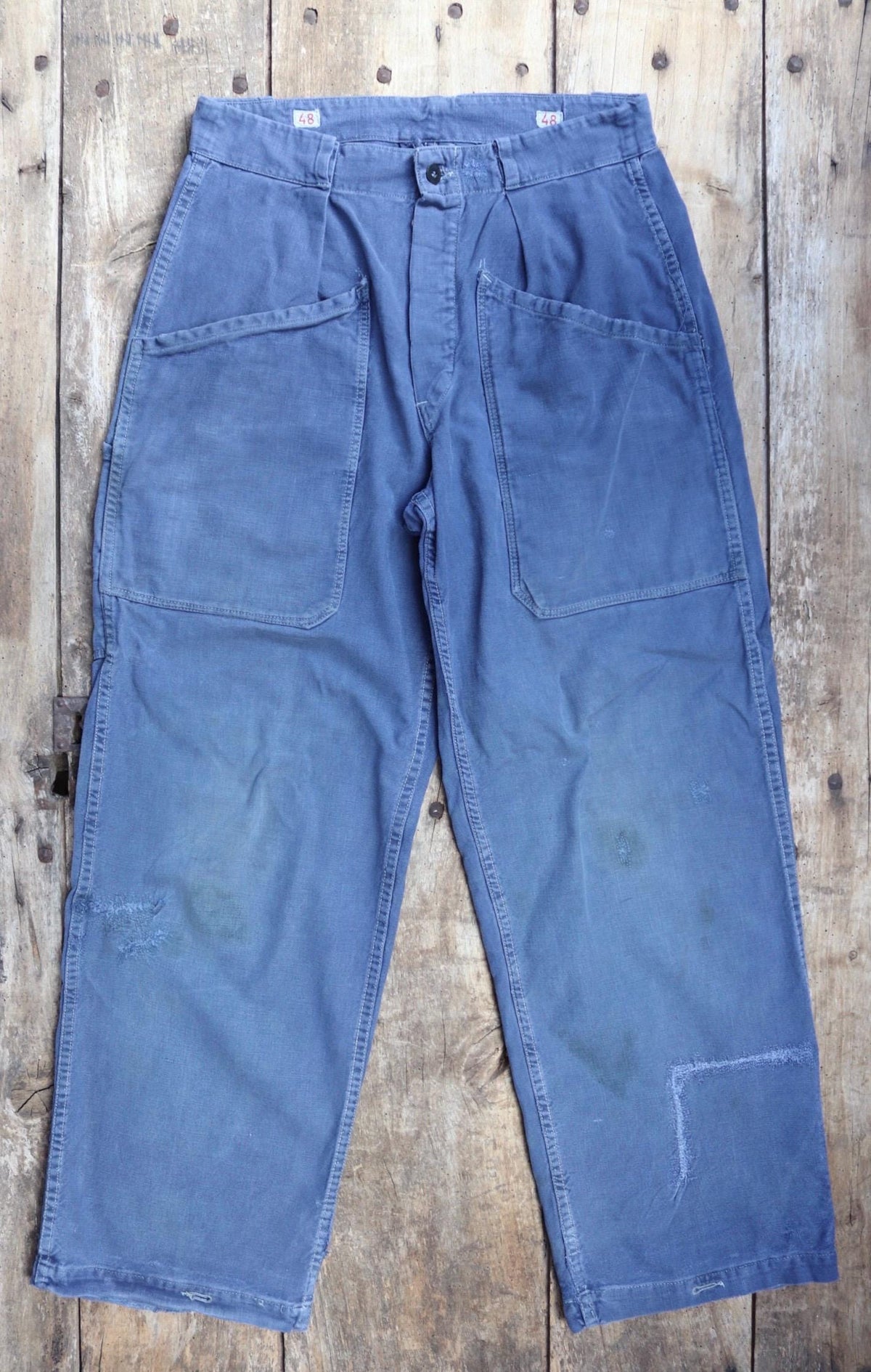Vintage 1960s workwear trousers - Swedish military utility pants - cotton twill - 31” x 30”