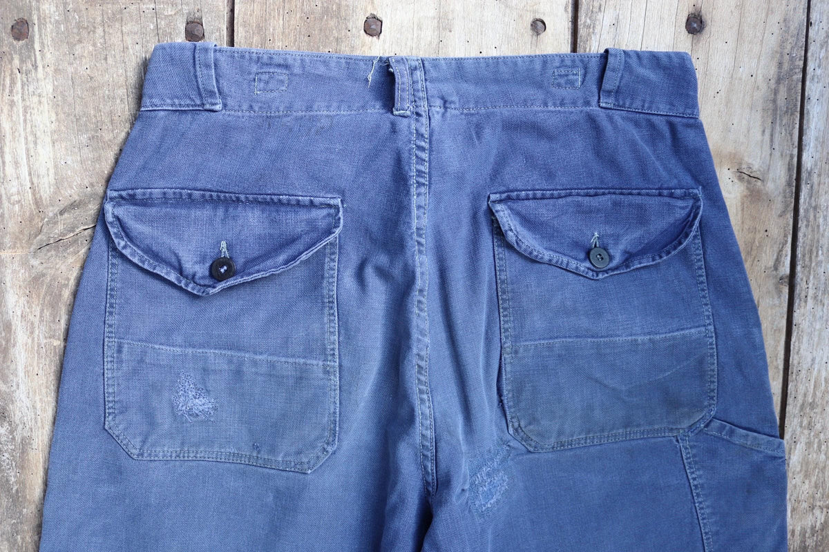 Vintage 1960s workwear trousers - Swedish military utility pants - cotton twill - 31” x 30”