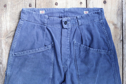 Vintage 1960s workwear trousers - Swedish military utility pants - cotton twill - 31” x 30”