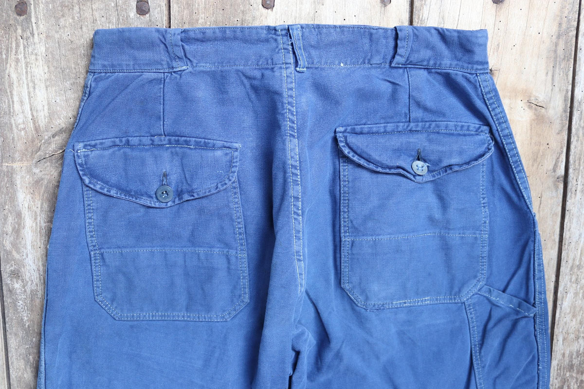 Vintage 1960s workwear trousers - Swedish military utility pants - cotton twill - 31” x 30”