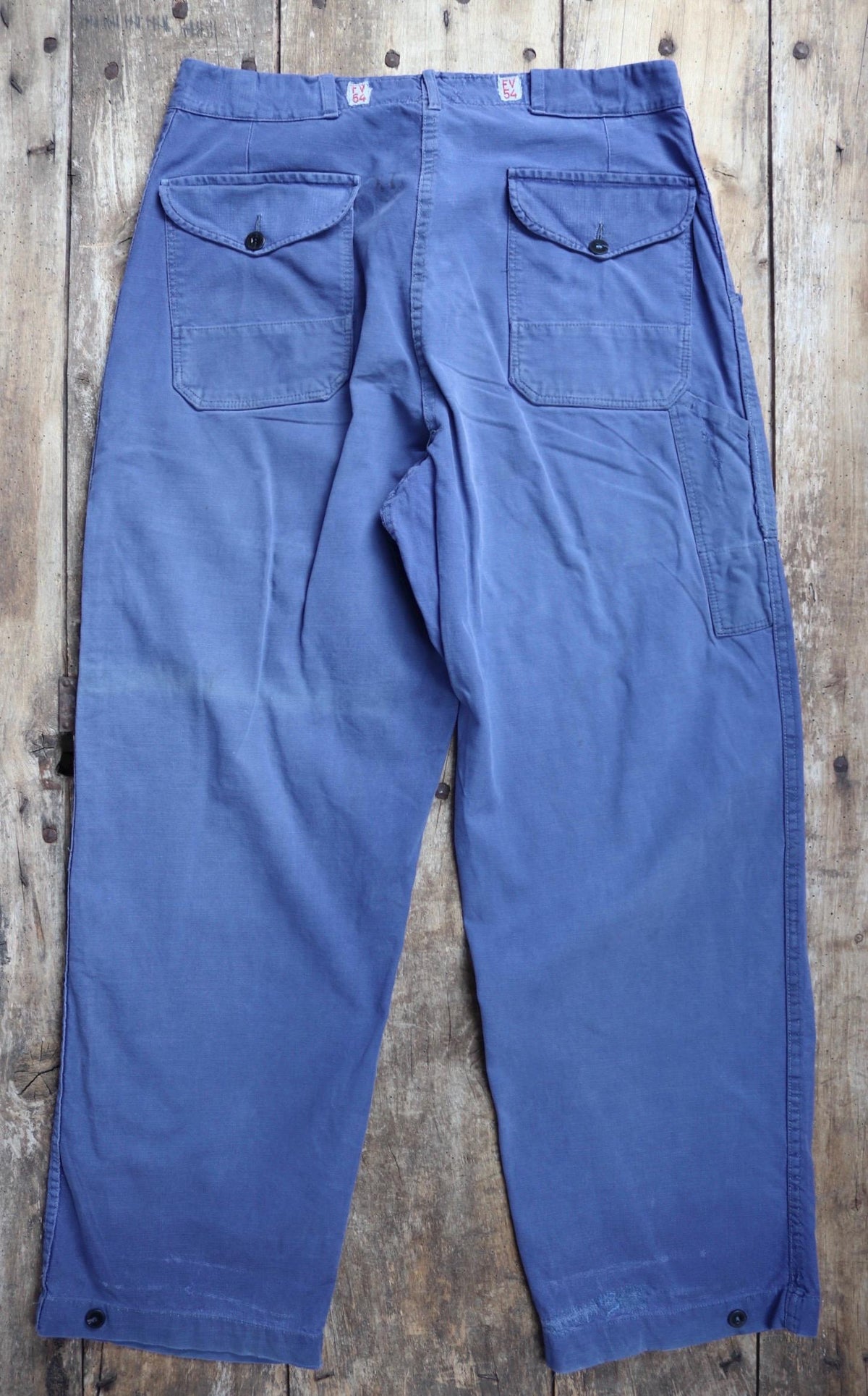 Vintage 1960s workwear trousers - Swedish military utility pants - cotton twill - 34” x 32”