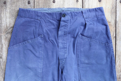 Vintage 1960s workwear trousers - Swedish military utility pants - cotton twill - 34” x 32”