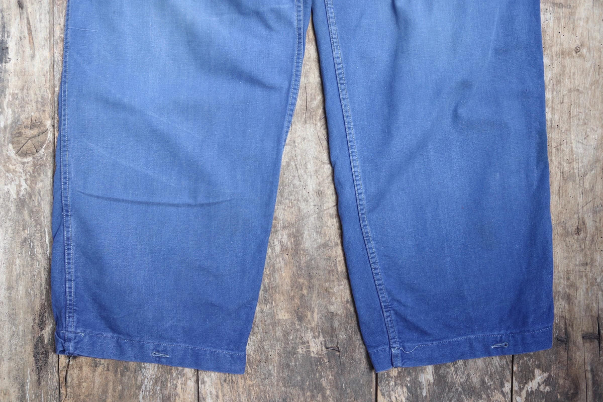 Vintage 1960s workwear trousers - Swedish military utility pants - cotton twill - 31” x 33”