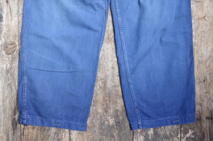Vintage 1960s workwear trousers - Swedish military utility pants - cotton twill - 31” x 33”