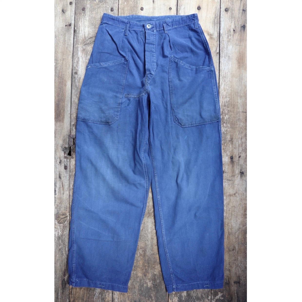 Vintage 1960s workwear trousers - Swedish military utility pants - cotton twill - 31” x 33”
