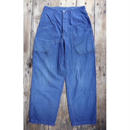 Vintage 1960s workwear trousers - Swedish military utility pants - cotton twill - 31” x 33”