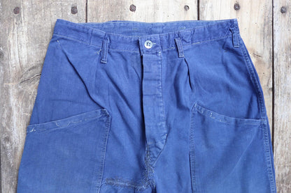 Vintage 1960s workwear trousers - Swedish military utility pants - cotton twill - 31” x 33”