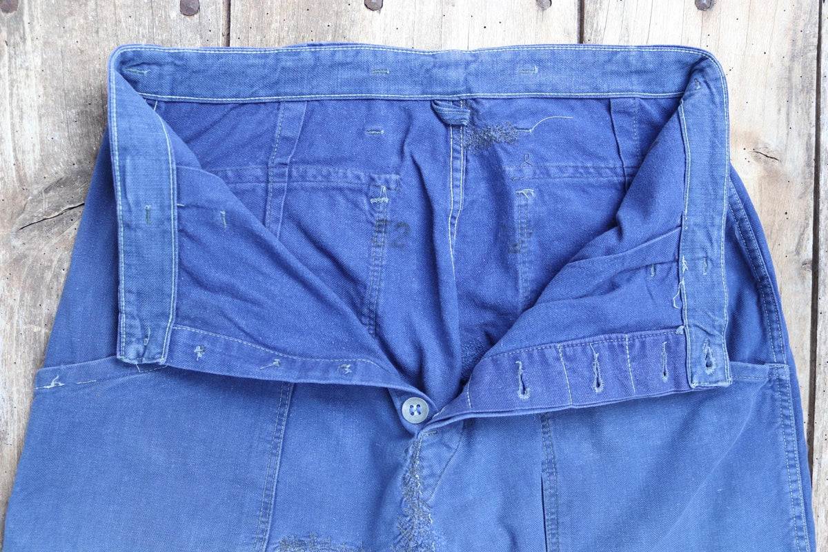 Vintage 1960s workwear trousers - Swedish military utility pants - cotton twill - 31” x 33”