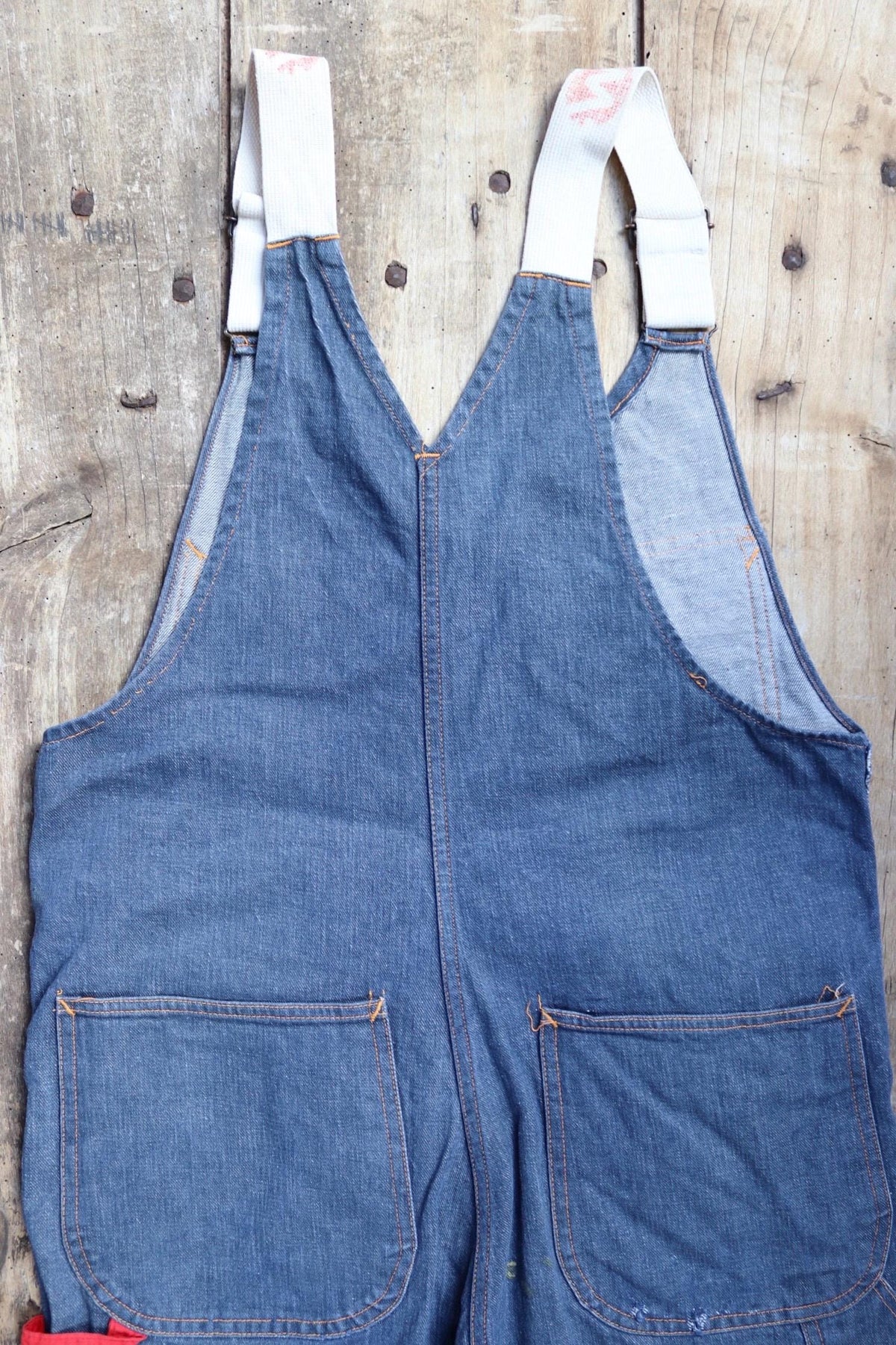 Vintage 1970s GWG denim overalls - workwear dungarees - chore bib and brace - 38” x 28”