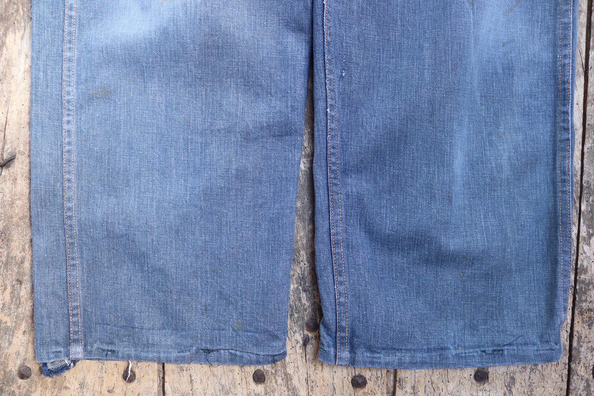Vintage 1970s GWG denim overalls - workwear dungarees - chore bib and brace - 38” x 28”
