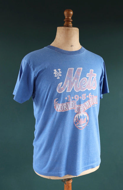 Vintage 1980s Mets baseball t shirt - single stitch - 41” chest