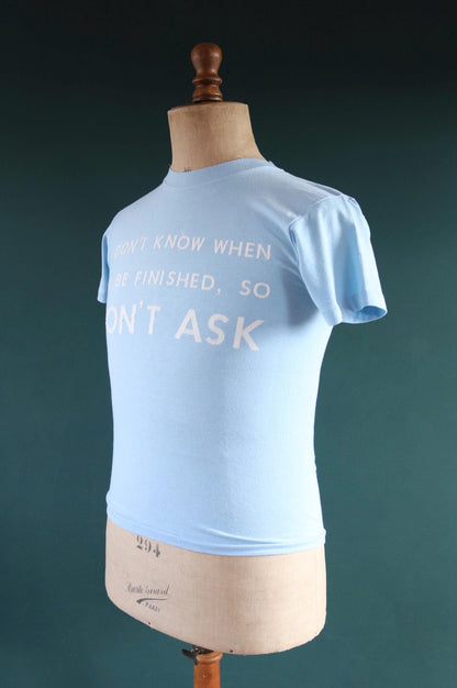 Vintage 1970s t shirt - single stitch - funny joke print - 34” chest