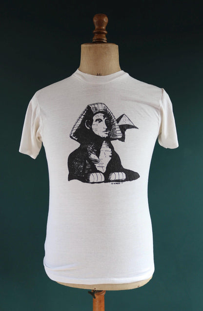 Vintage 1970s t shirt - single stitch - Sphinx print - 36” chest