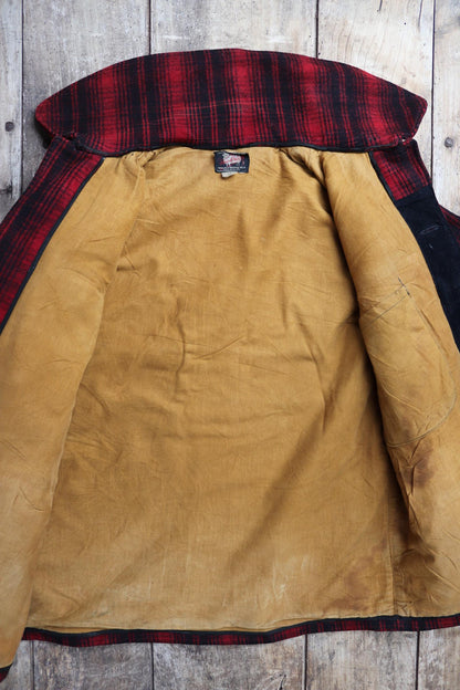 Vintage 1950s Woolrich plaid wool jacket - workwear mackinaw - hunting chore coat - 50” chest