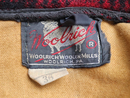 Vintage 1950s Woolrich plaid wool jacket - workwear mackinaw - hunting chore coat - 43” chest