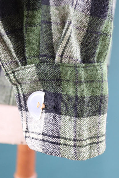 Vintage 1960s 49er jacket - autumn colours - 1950s plaid wool - 46" chest