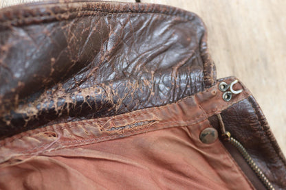 Vintage WW2 A-2 jacket - 1940s leather - Perry Sportswear - 46” chest