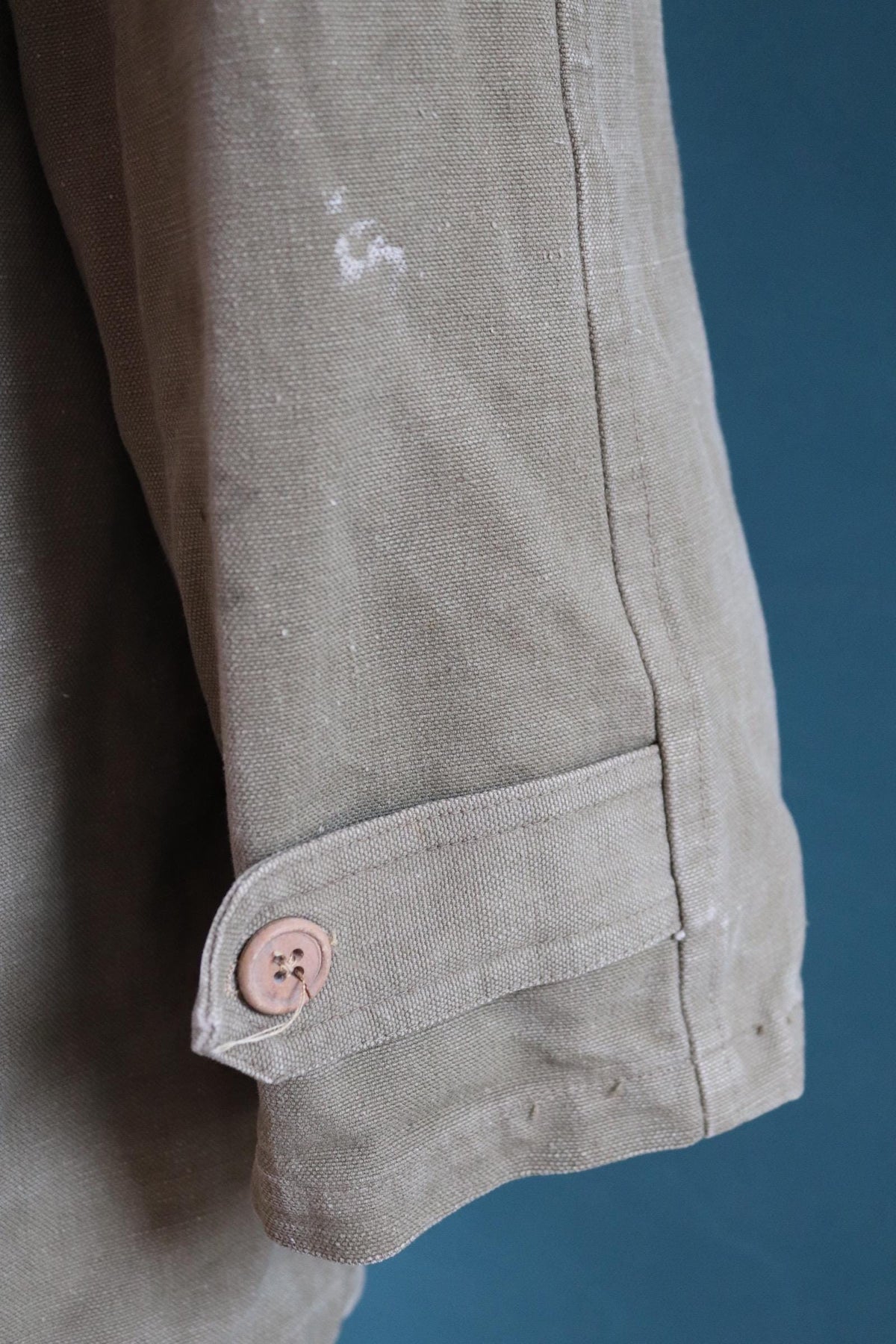Vintage 1940s French M38 army jacket - WW2 motorcycle troops - double breasted bourgeron - 49” chest