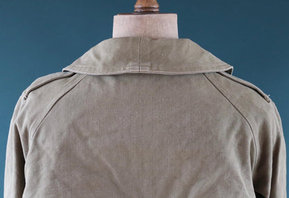 Vintage 1940s French M38 army jacket - WW2 motorcycle troops - double breasted bourgeron - 49” chest