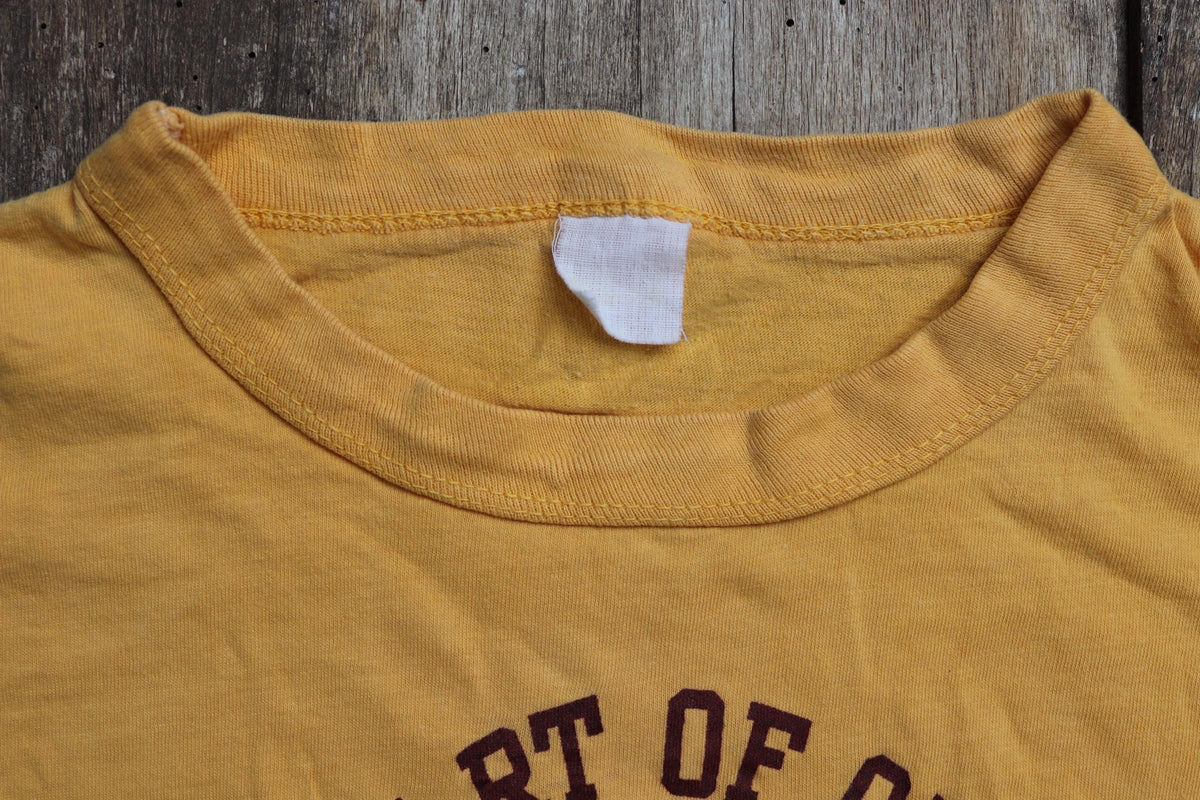 Vintage 1980s t shirt - single stitch - summer camp print - 39” chest