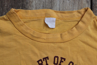 Vintage 1980s t shirt - single stitch - summer camp print - 39” chest