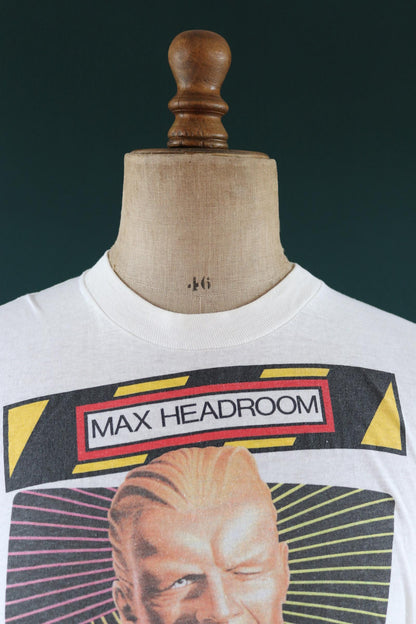 Vintage 1980s Coca Cola t shirt - single stitch - Max Headroom print - 41” chest
