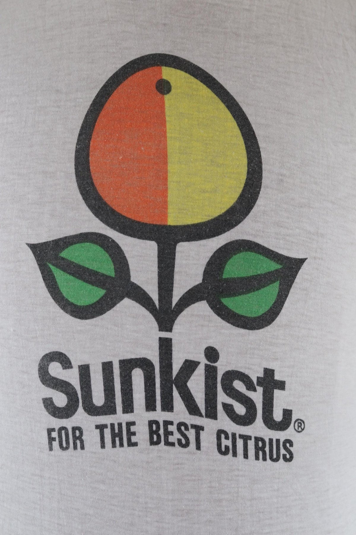 Vintage 1970s Sunkist t shirt - single stitch - soda print - 34” chest