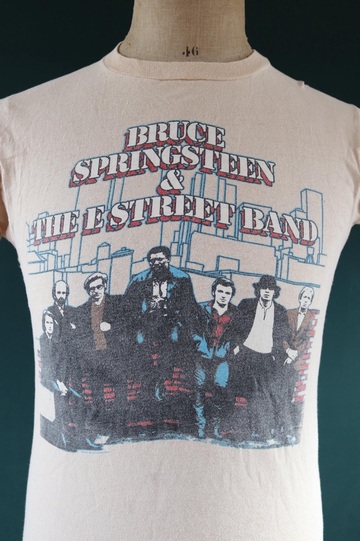 Vintage 1980s Bruce Springsteen tour t shirt - The River print - rock tee - 37” chest