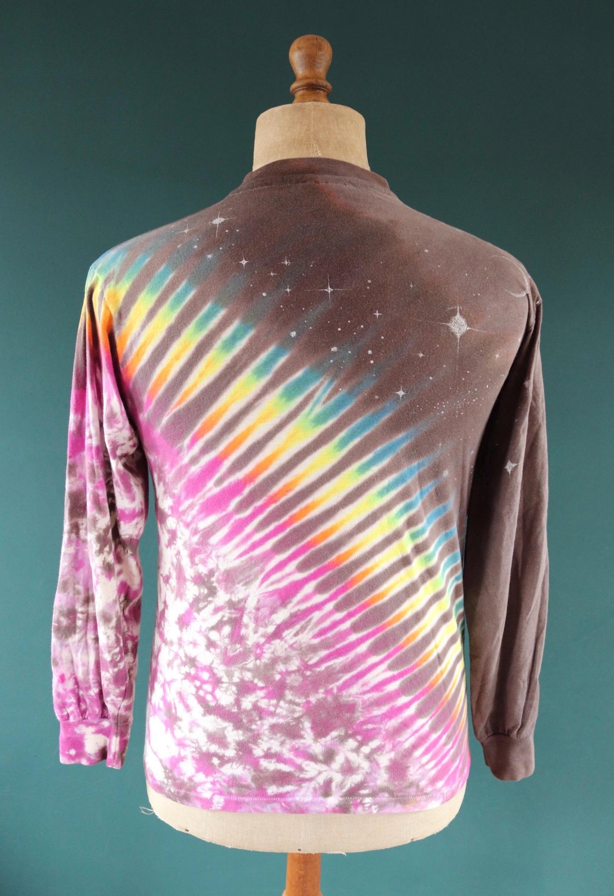 Vintage 1990s tie dye t shirt - Jerry Jaspar cosmic print - 37” chest