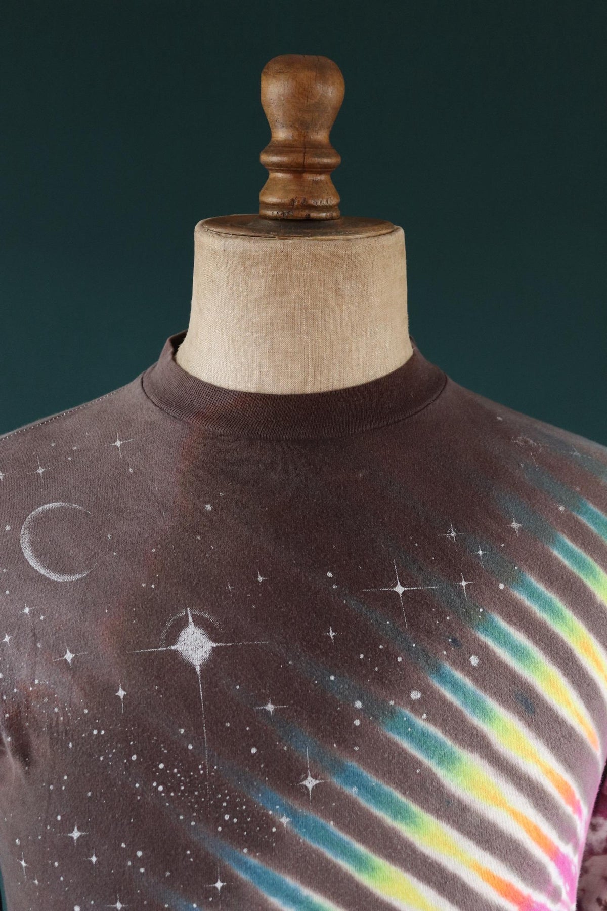 Vintage 1990s tie dye t shirt - Jerry Jaspar cosmic print - 37” chest