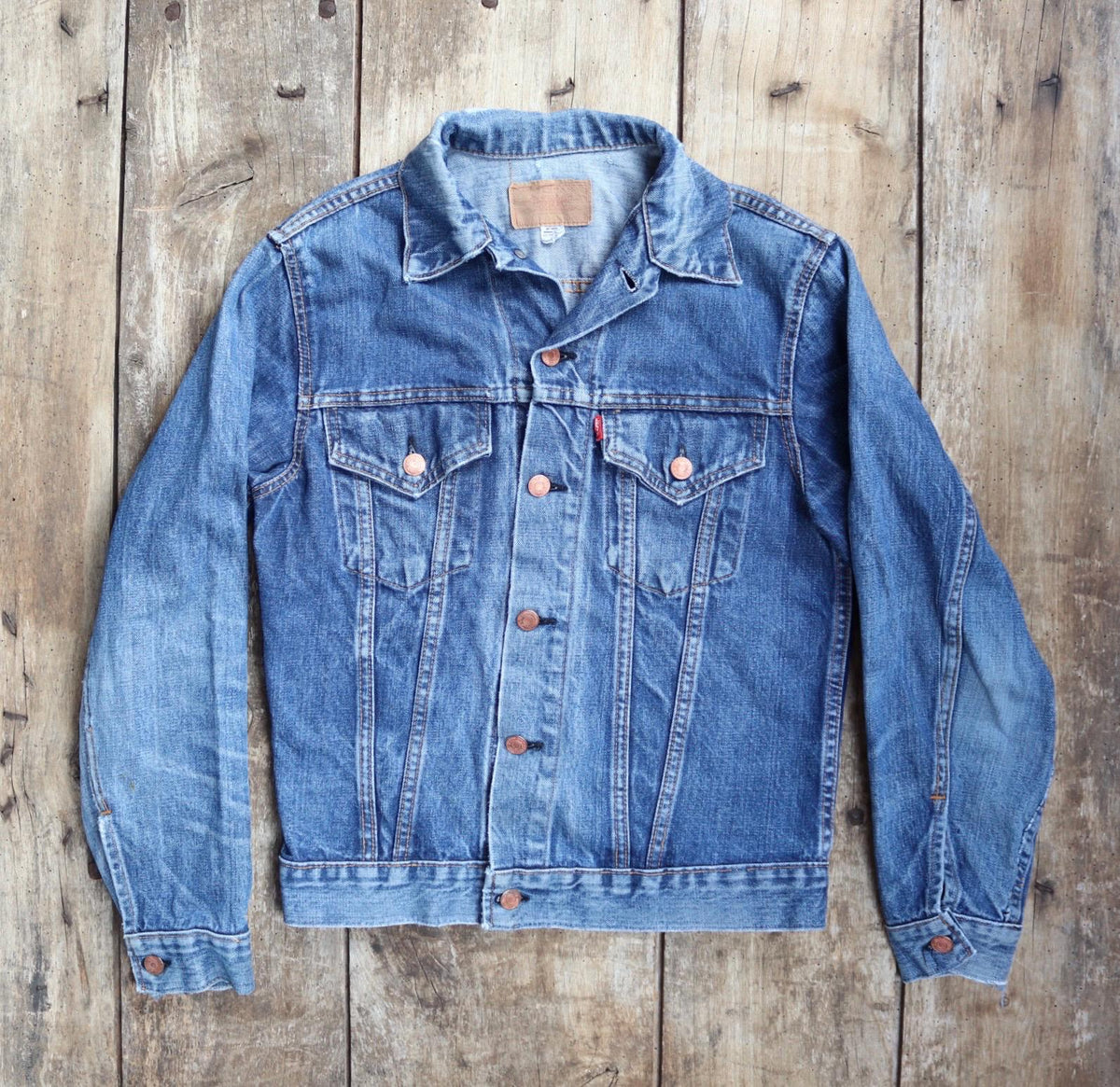 Vintage 1970s Levis big E denim jacket - Levi Strauss red tab - type 3 - trucker workwear - 37” chest