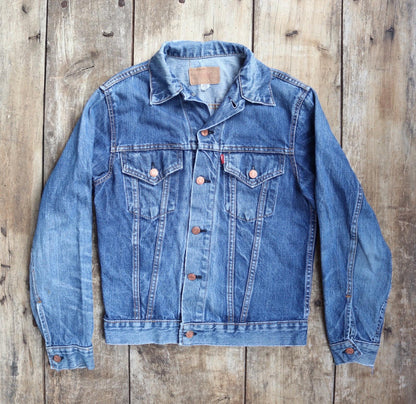 Vintage 1970s Levis big E denim jacket - Levi Strauss red tab - type 3 - trucker workwear - 37” chest
