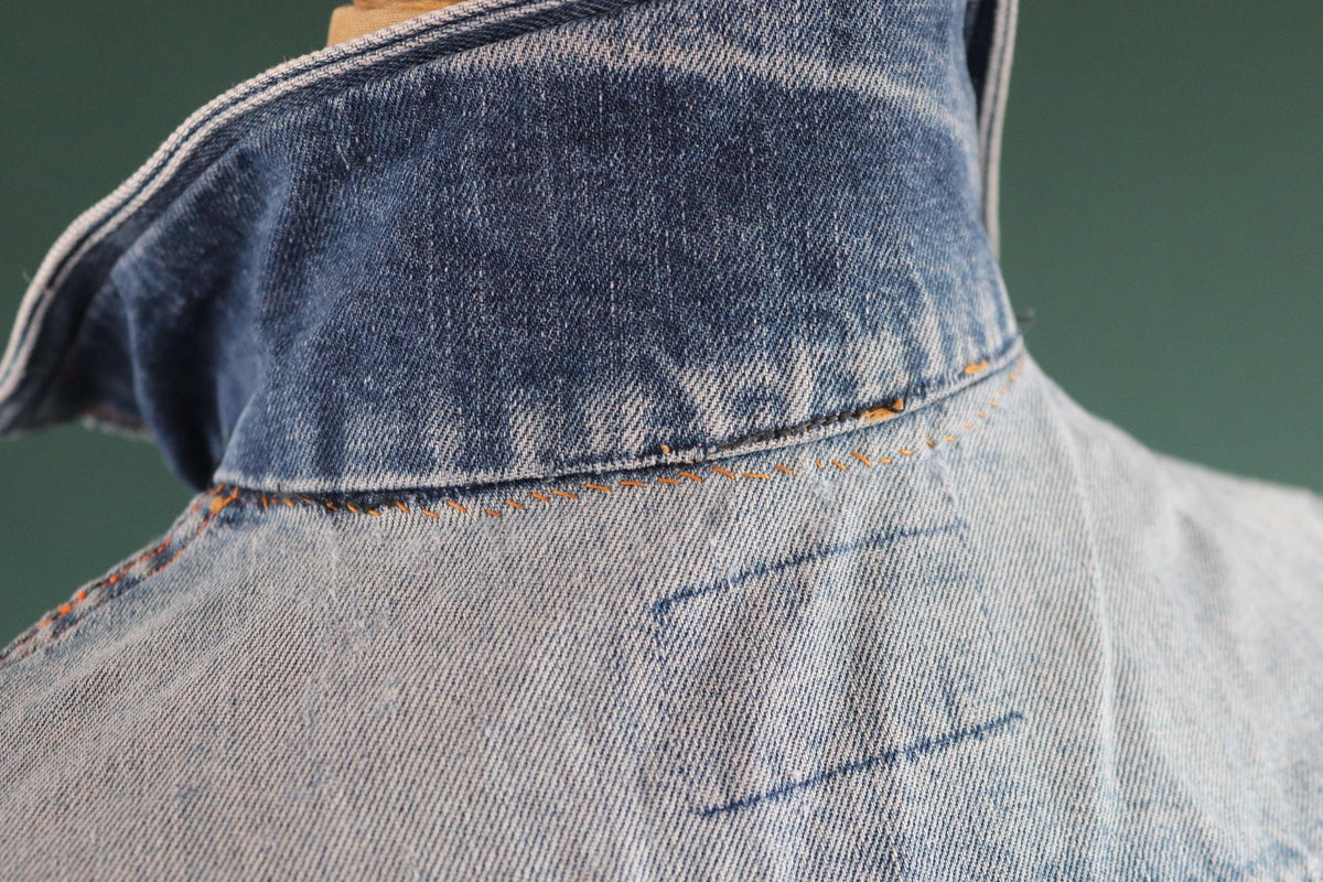 Vintage 1970s Levis big E denim jacket - Levi Strauss red tab - type 3 - trucker workwear - 38” chest