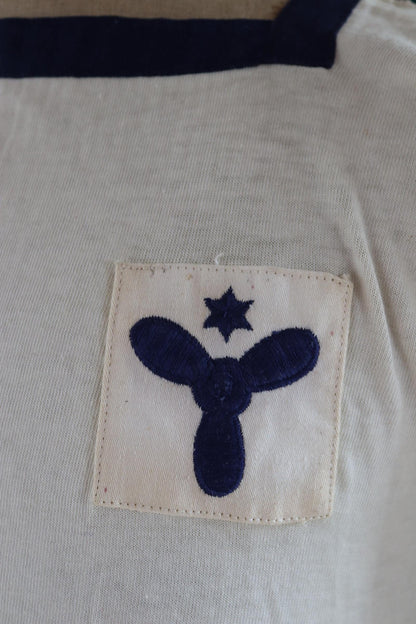 Vintage 1950s Danish Navy string vest - naval shirt - 40" chest