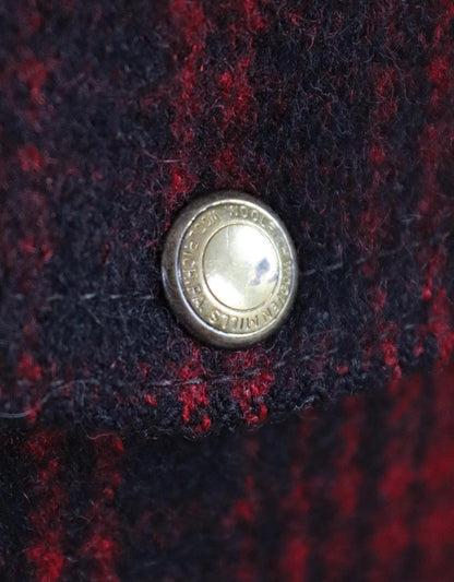 Vintage 1950s Woolrich plaid wool jacket - workwear mackinaw - hunting chore coat - 43” chest