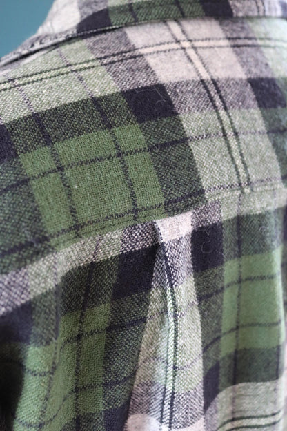 Vintage 1960s 49er jacket - autumn colours - 1950s plaid wool - 46" chest