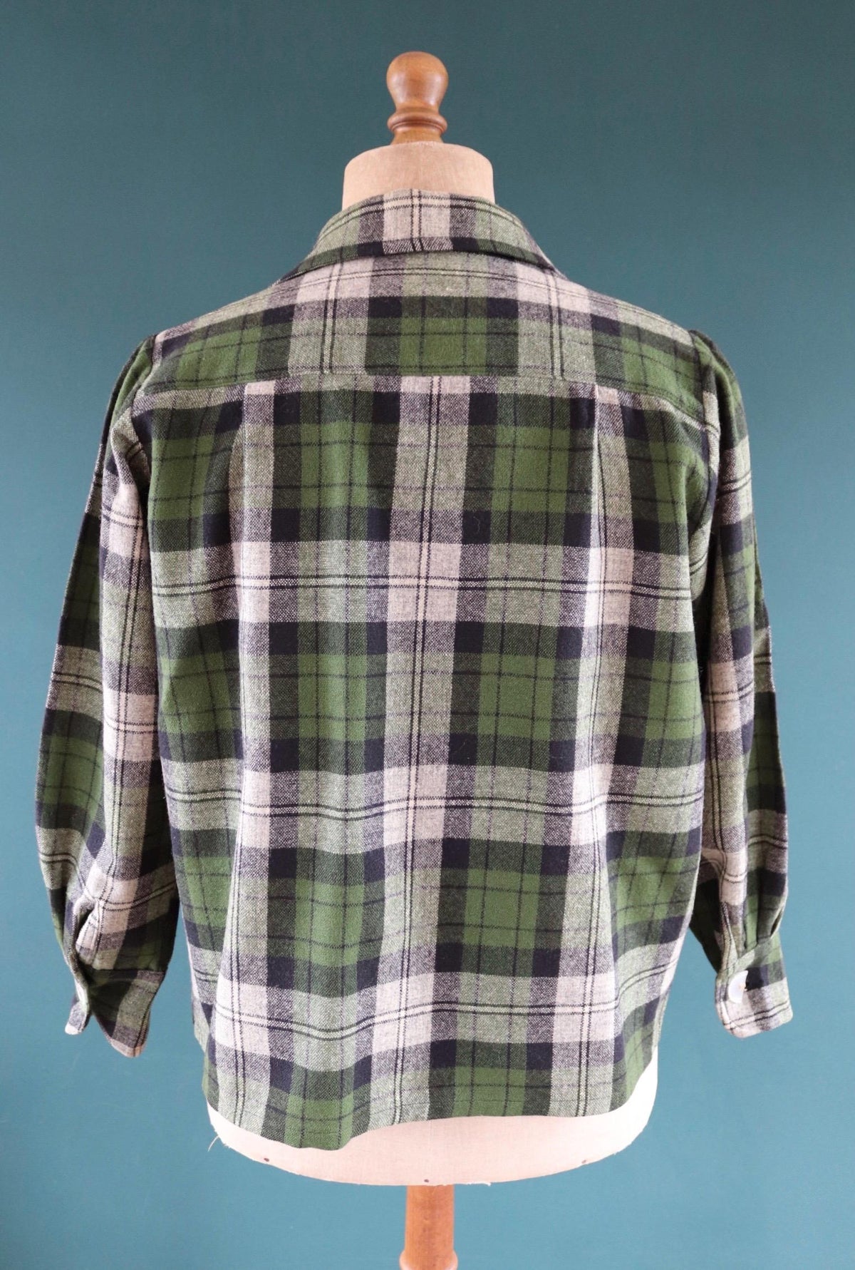 Vintage 1960s 49er jacket - autumn colours - 1950s plaid wool - 46" chest