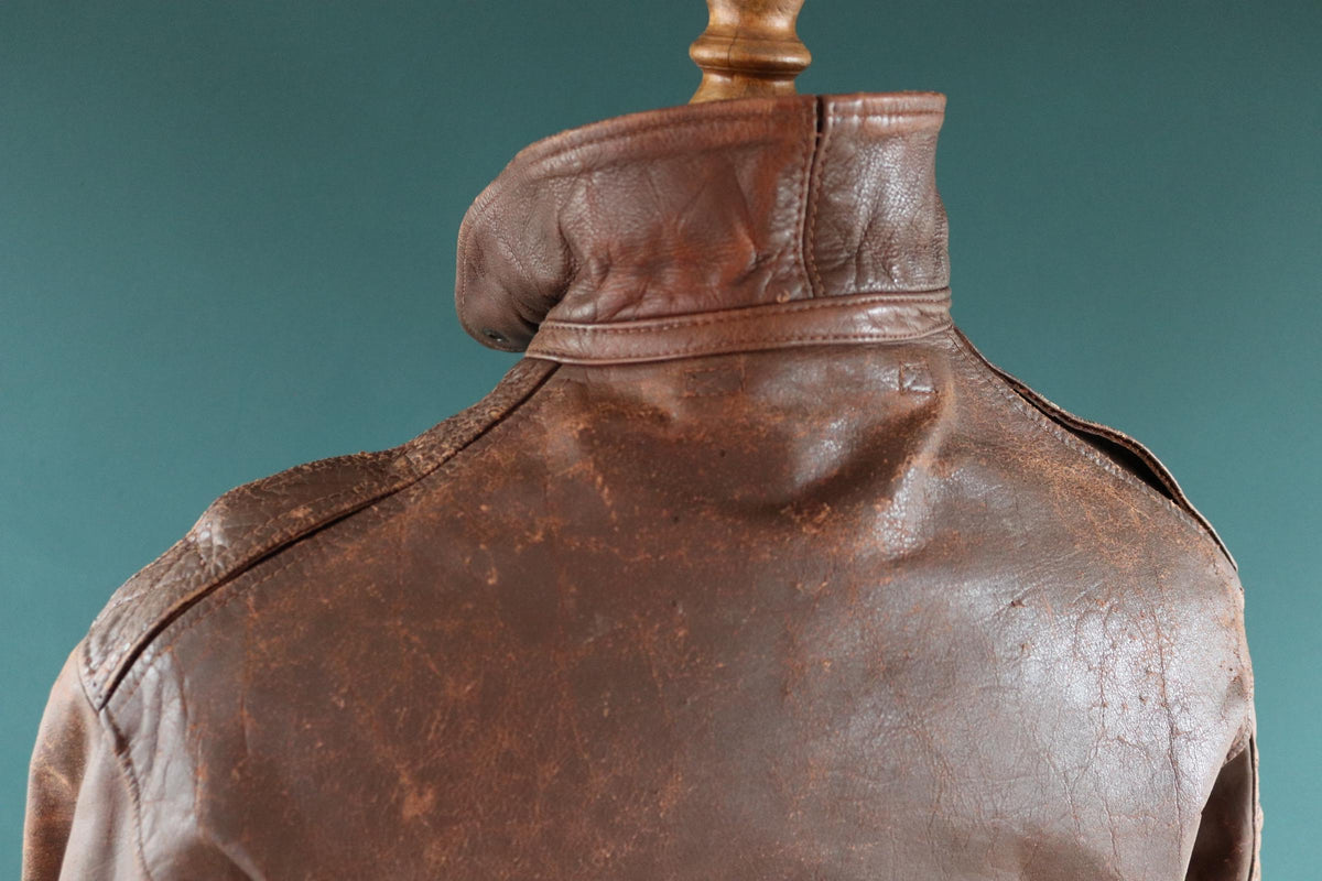 Vintage WW2 A-2 jacket - 1940s leather - Perry Sportswear - 46” chest