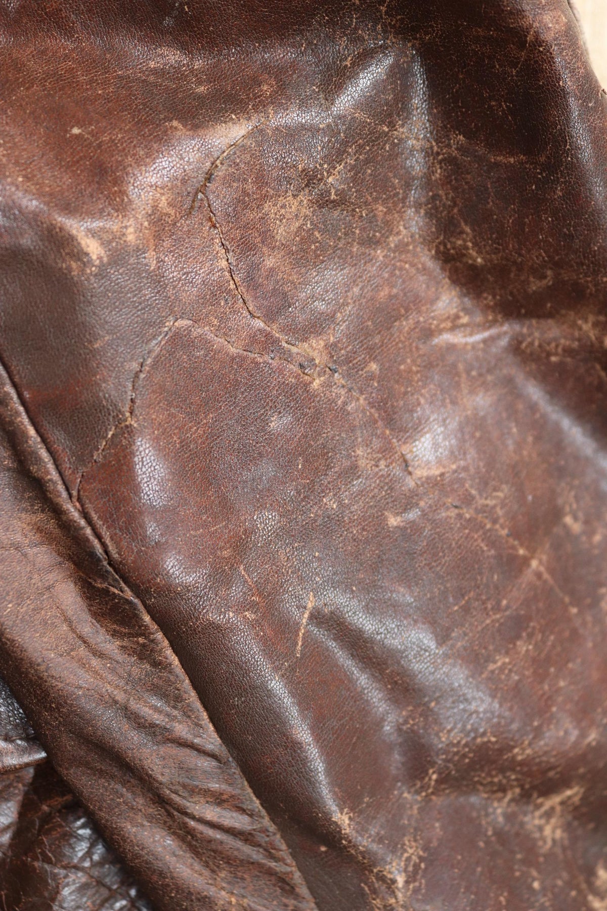 Vintage WW2 A-2 jacket - 1940s leather - Perry Sportswear - 46” chest