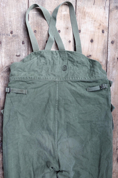 Vintage 1960s Swedish motorcycle overalls - lined cotton canvas trousers - military despatch rider - 43” x 32”
